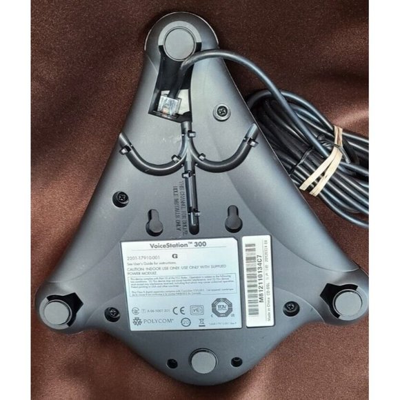 Polycom VoiceStation 300 Conference Phone w/ Cables Preowned Untested - Picture 5 of 7